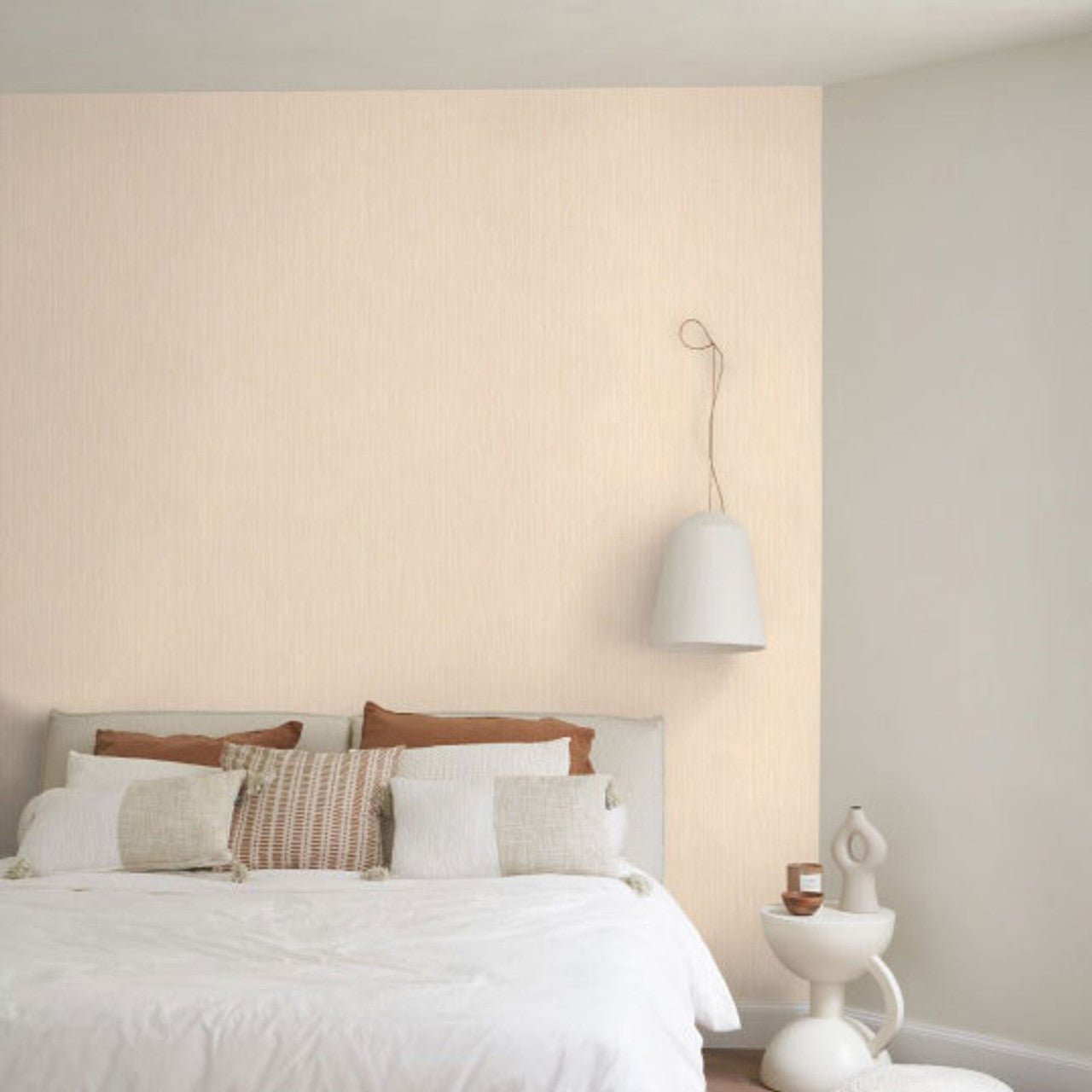 Fiber Vert Lichen Wallpaper - Rose Nude - Casadeco - 82394125 - Premier Wallcovering