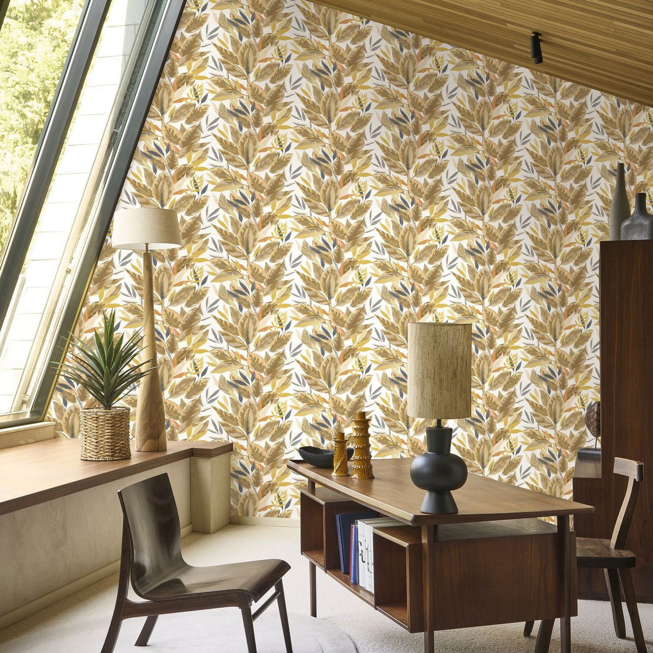 Ficus Rio Wallpaper - Beige Lin - Casadeco - 201811600 - Premier Wallcovering