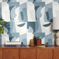 Figures Wallpaper - Bleu Petrole - Caselio - 105010644