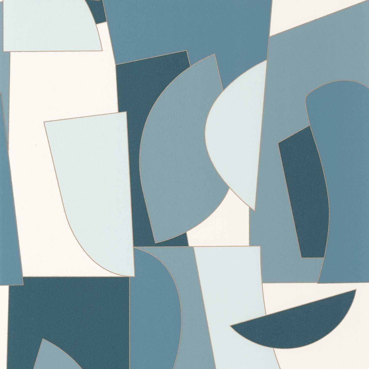 Figures Wallpaper - Bleu Petrole - Caselio - 105010644