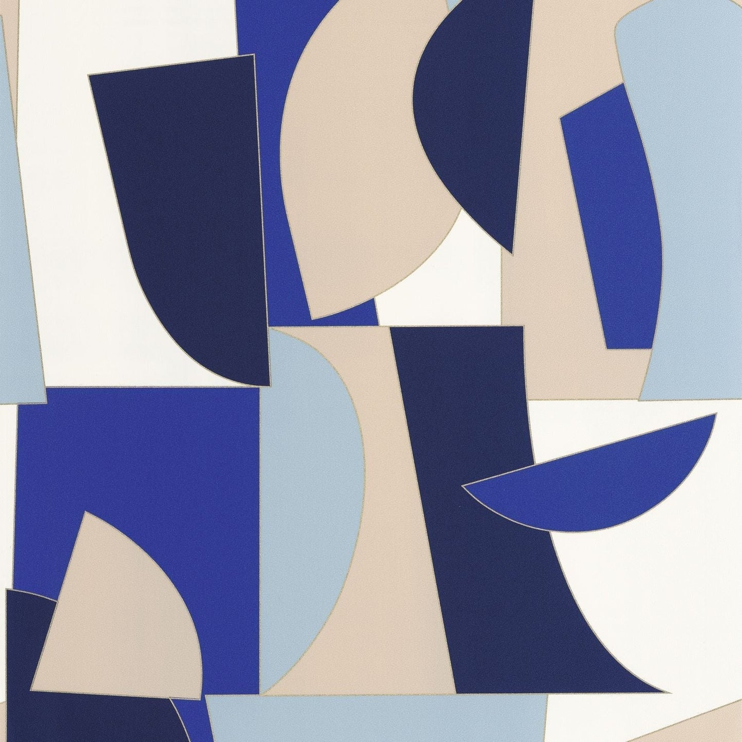 Figures Wallpaper - Bleu Electrique - Caselio - 105011633