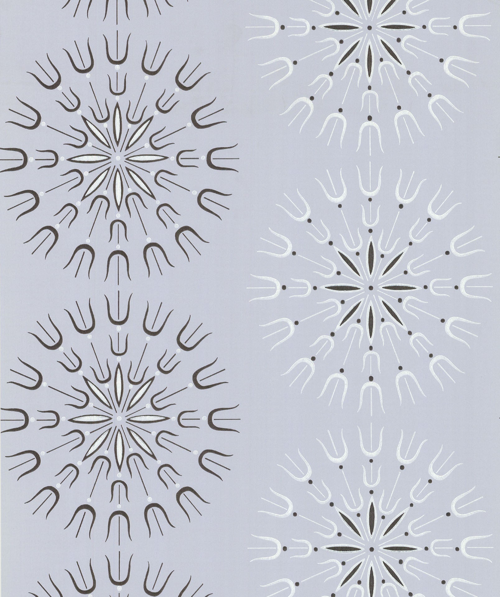 Fioretti Wallpaper - Soot & Snow on Powder Blue - 69/1102 - Cole & Son - Premier Wallcovering