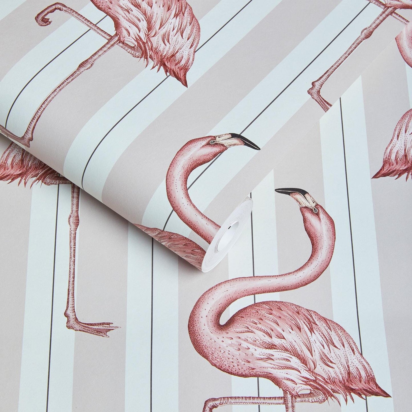 Flamboyance Wallpaper - Off-White & Macaroon-Pink - House of Hackney - 1-WA-FLA-DI-MPK-XXX
