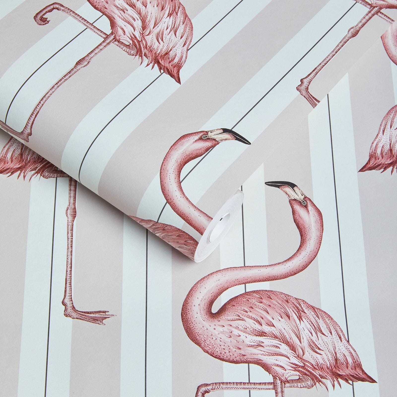 Flamboyance Wallpaper - Off-White & Macaroon-Pink - House of Hackney - 1-WA-FLA-DI-MPK-XXX