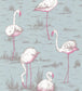 Flamingos Wallpaper - White & Fuchsia on Sea Foam - 66/6044 - Cole & Son - Premier Wallcovering