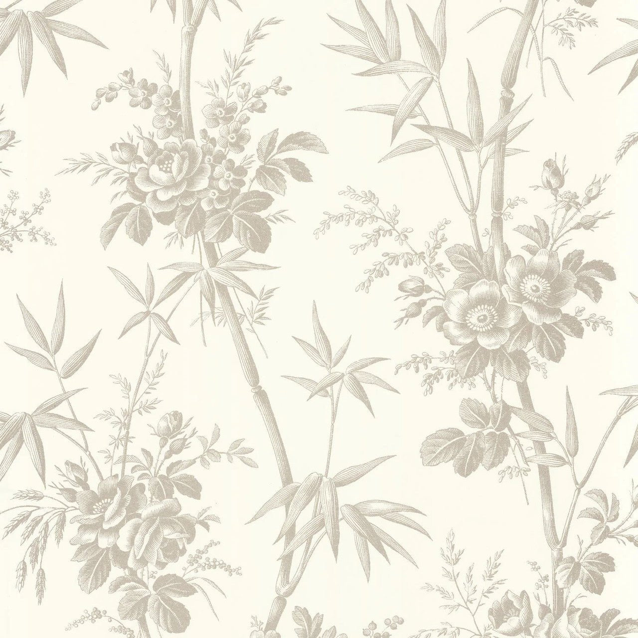 Flanerie Les Belles Toiles De Jouy Wallpaper - Taupe - Casadeco - 201709339 - Premier Wallcovering