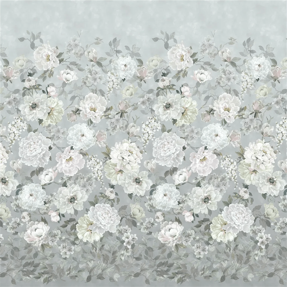 Fleur Blanche Wallpaper - Platinum - PDG1172/02 - Designers Guild