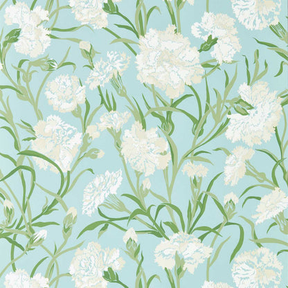 Fleur de Joie Wallpaper - Chalk/Emerald/Sky - Harlequin - HRTW113135
