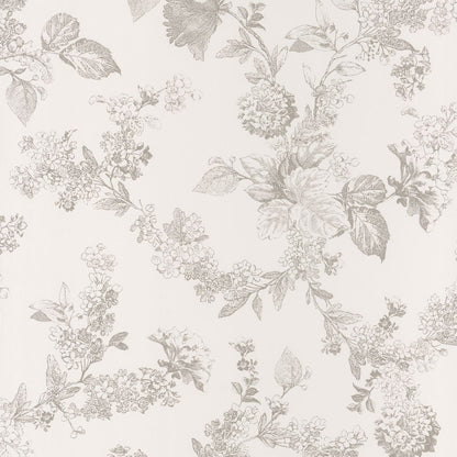 Fleur Fontainebleau Wallpaper - Grey - Casadeco - 81561203 - Premier Wallcovering