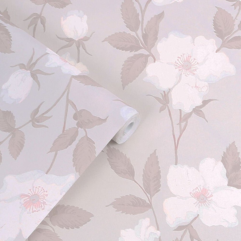 Fleurir Wallpaper - Violet - Laura Ashley - 114918 - Premier Wallcovering
