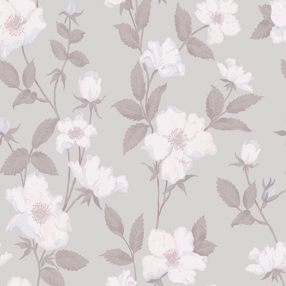 Fleurir Wallpaper - Violet - Laura Ashley - 114918 - Premier Wallcovering