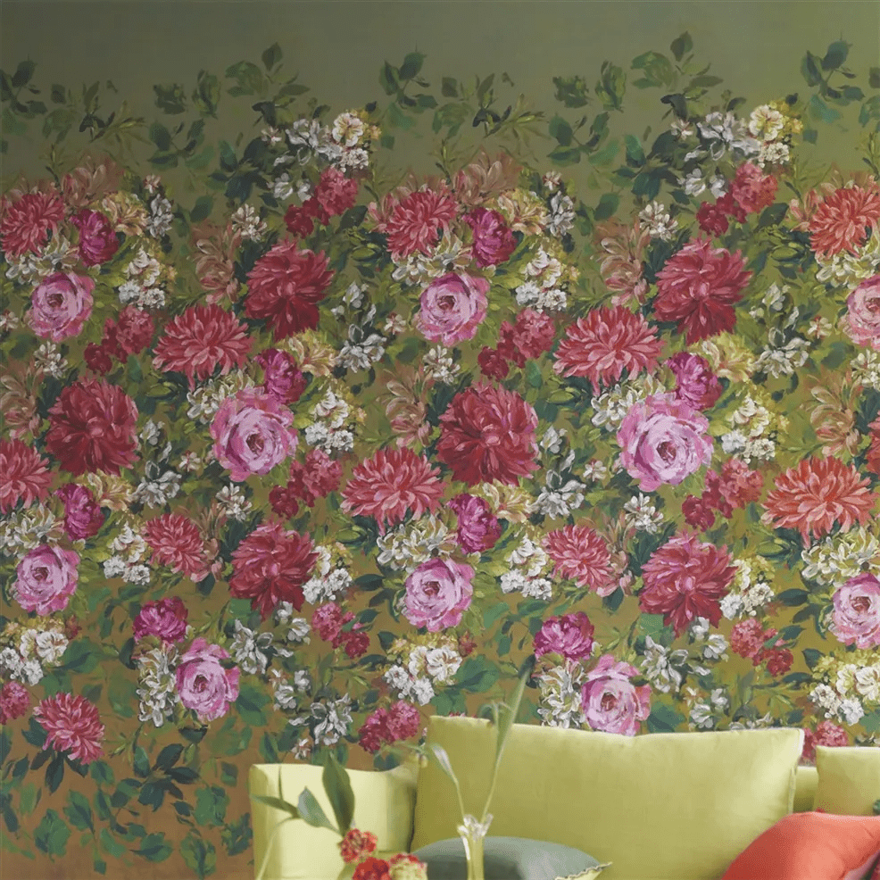 Fleurs D Artistes Wallpaper - Terracotta - PDG1170/02 - Designers Guild
