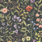 Fleurs des Champs Gardens Wallpaper - Noir Fusain - Casadeco - 87659456 - Premier Wallcovering