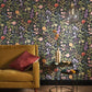 Fleurs des Champs Gardens Wallpaper - Noir Fusain - Casadeco - 87659456 - Premier Wallcovering