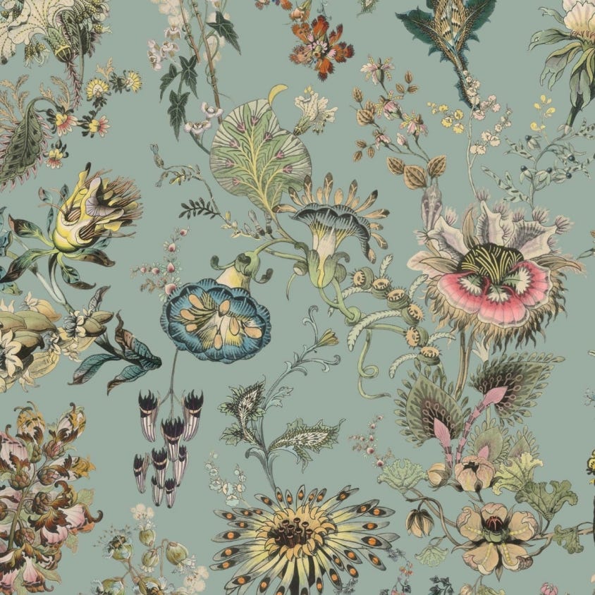 Flora Fantasia Wallpaper - House of Hackney - 1 - WA - FLF - DI - BLU - XXX - Premier Wallcovering