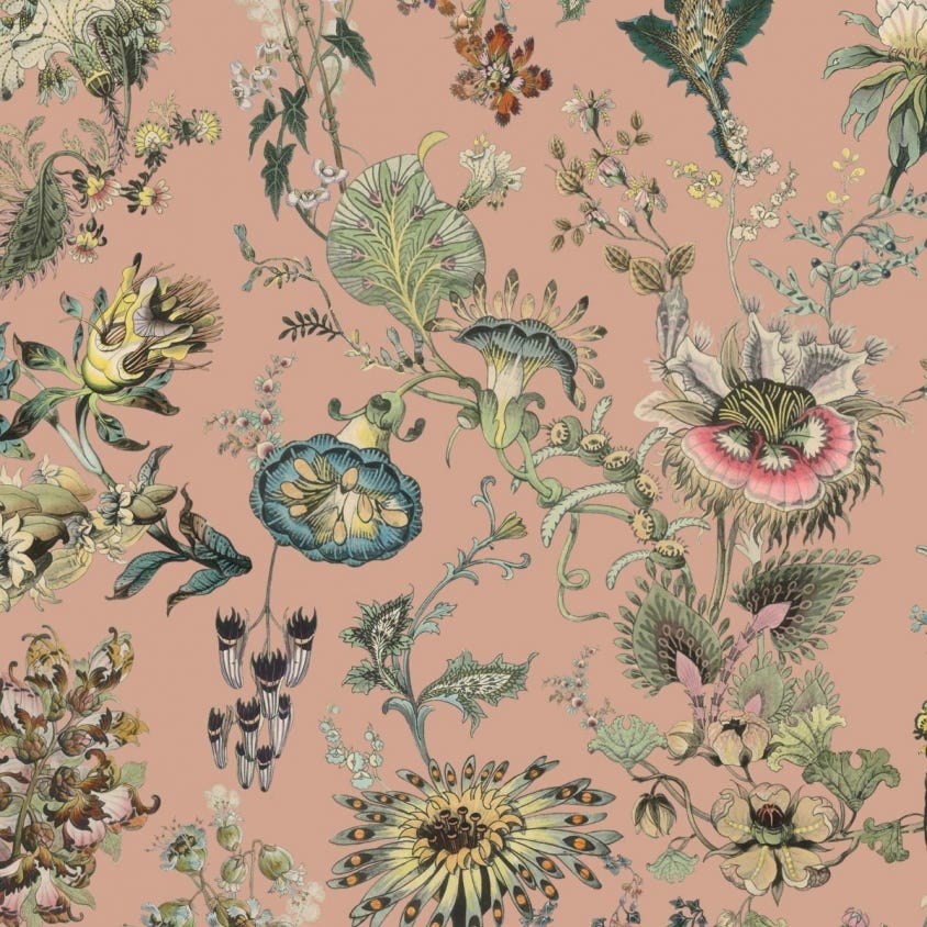 Flora Fantasia Wallpaper - Bisque-Pink - House of Hackney - 1-WA-FLF-DI-PNK-XXX