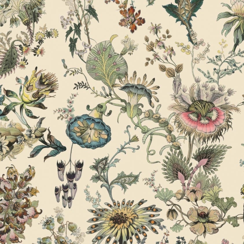 Flora Fantasia Wallpaper - Ecru - House of Hackney - 1-WA-FLF-DI-ECR-XXX