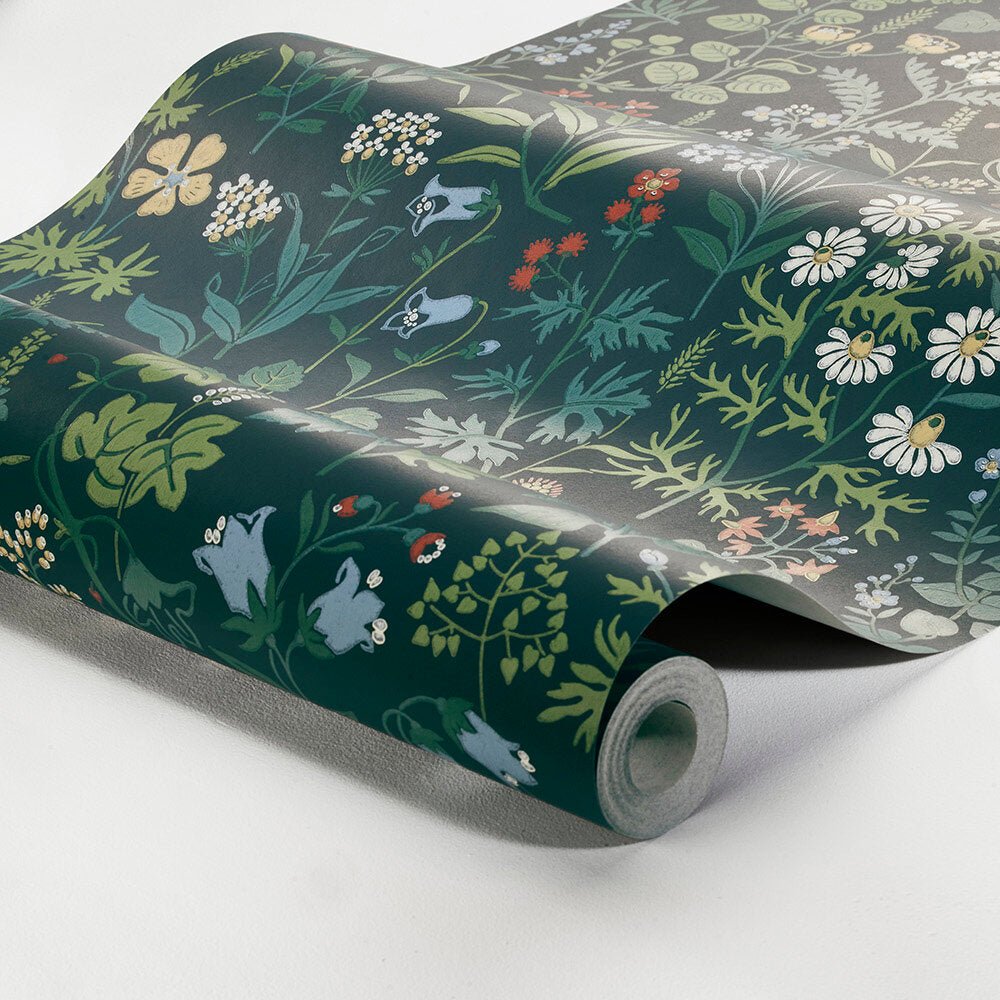 Flora Wallpaper - Dark Multi - Boråstapeter - 4181 - Premier Wallcovering