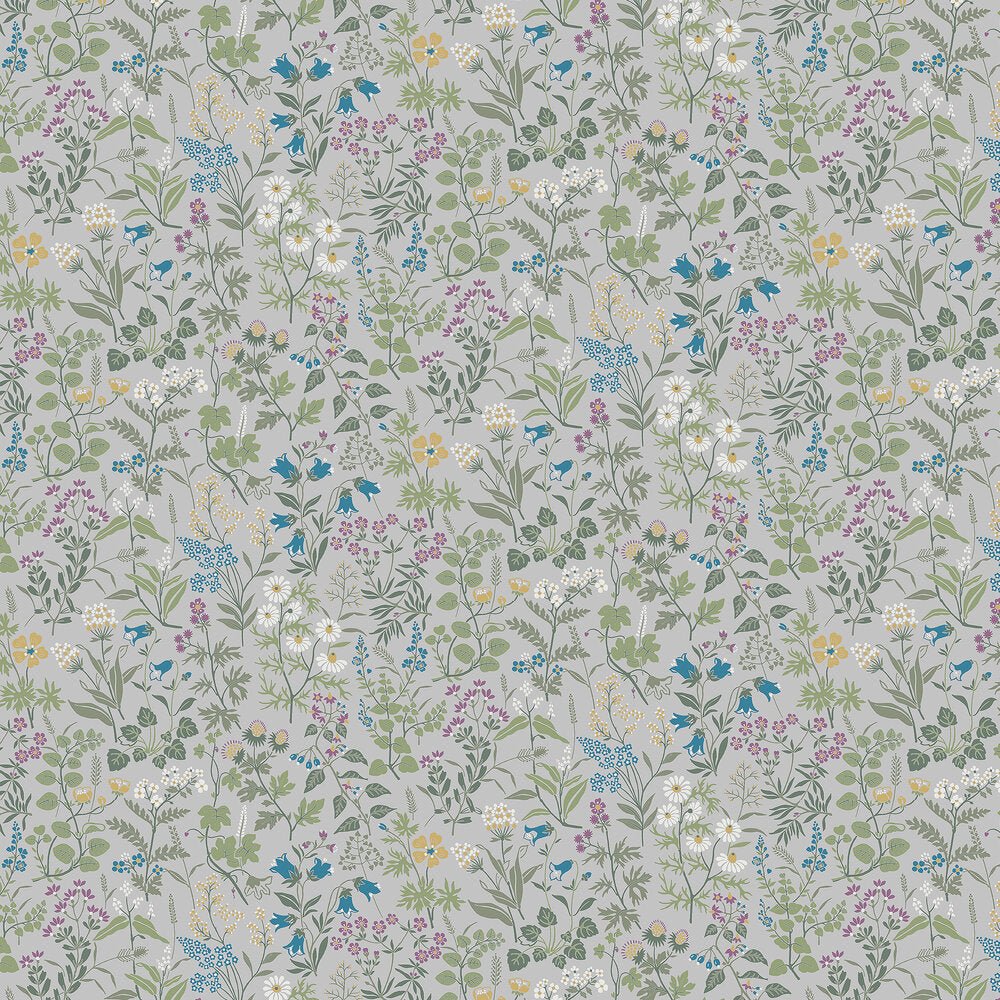 Flora Wallpaper - Grey - Boråstapeter - 4182 - Premier Wallcovering