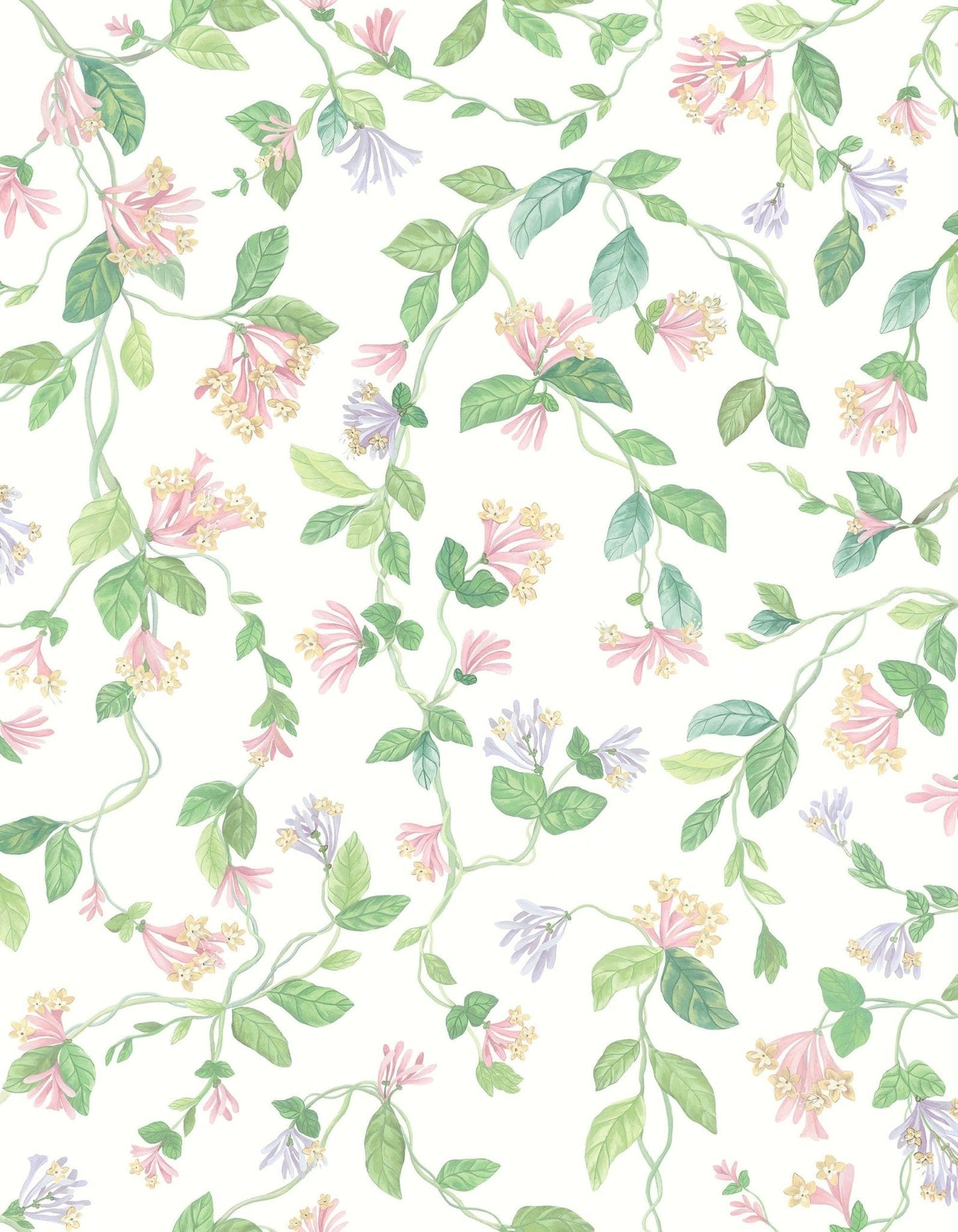 Flora Wallpaper - Blush, Sage, & Mulberry on Cream - 124/3015 - Cole & Son - Premier Wallcovering