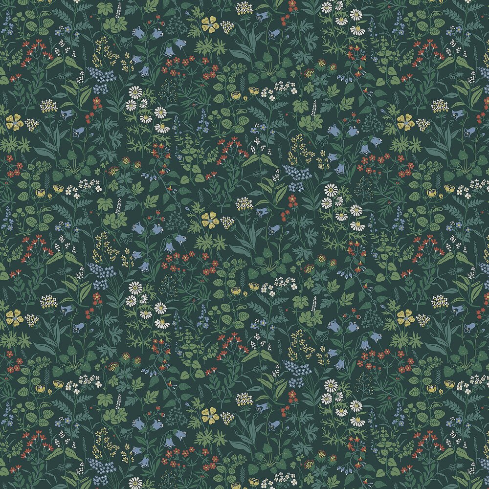 Flora Wallpaper - Dark Multi - Boråstapeter - 4181 - Premier Wallcovering