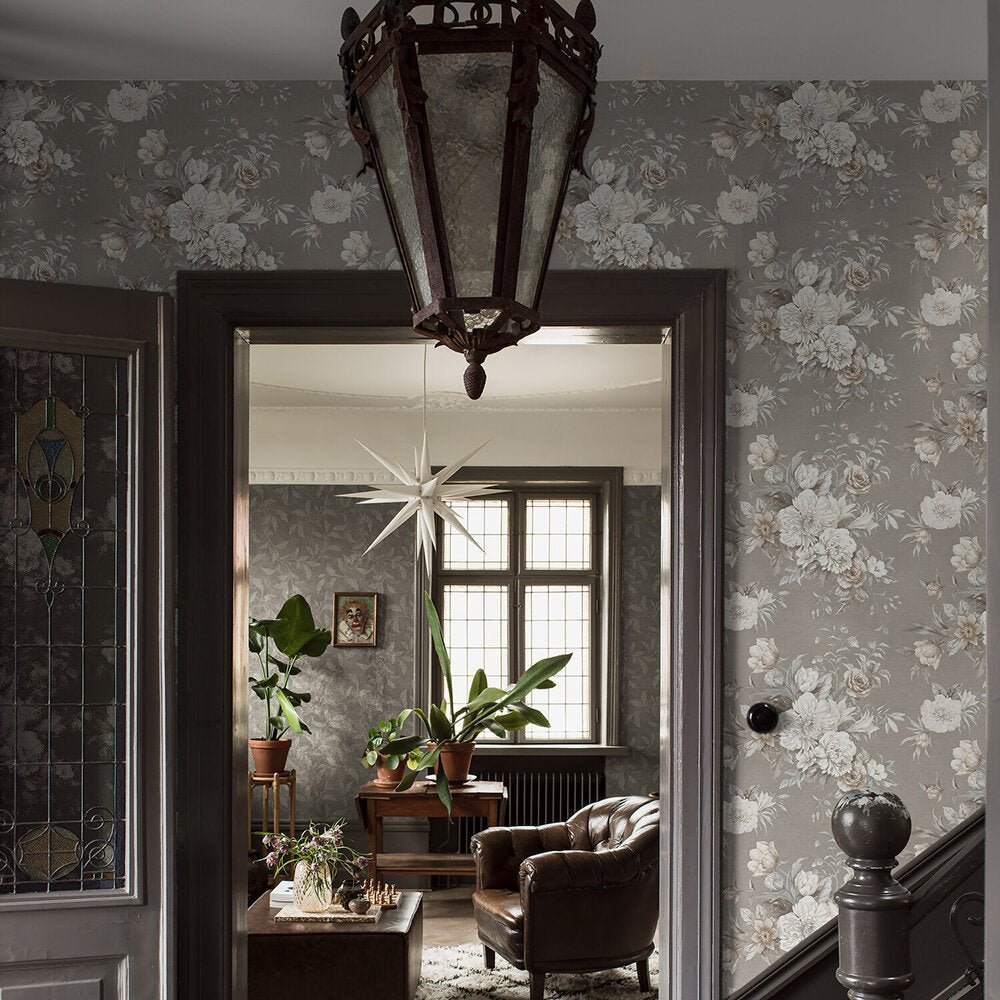 Floral Charm Wallpaper - Taupe - Boråstapeter - 4251 - Premier Wallcovering