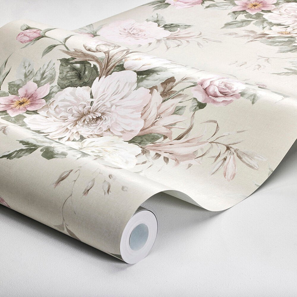 Floral Charm Wallpaper - Ivory - Boråstapeter - 4252 - Premier Wallcovering