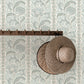Floral Check Wallpaper - Barton Blue and Cotswold White - Josephine Munsey - JMW-102821 - Premier Wallcovering