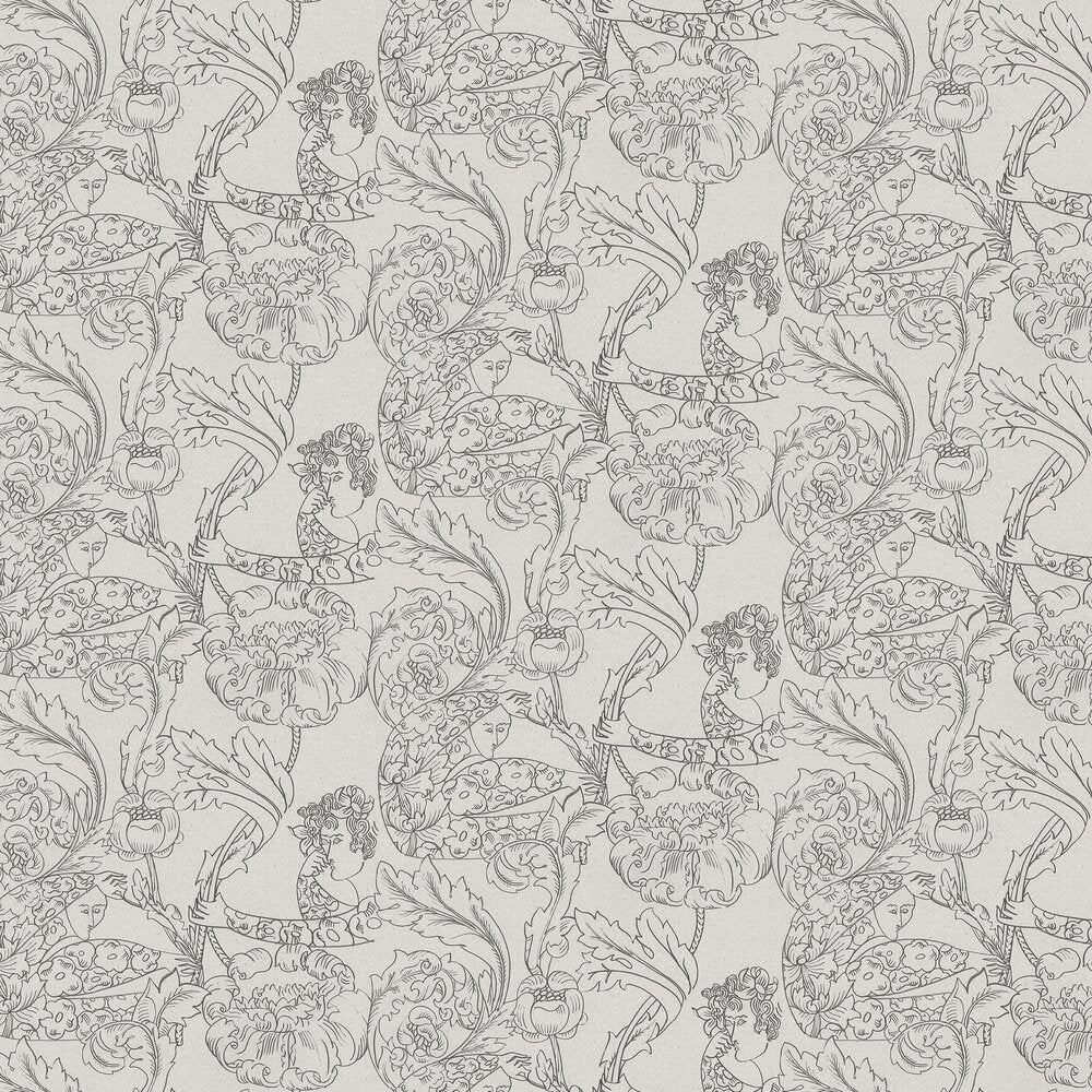 Floral Dream Wallpaper - Black - Boråstapeter - 2064 - Premier Wallcovering