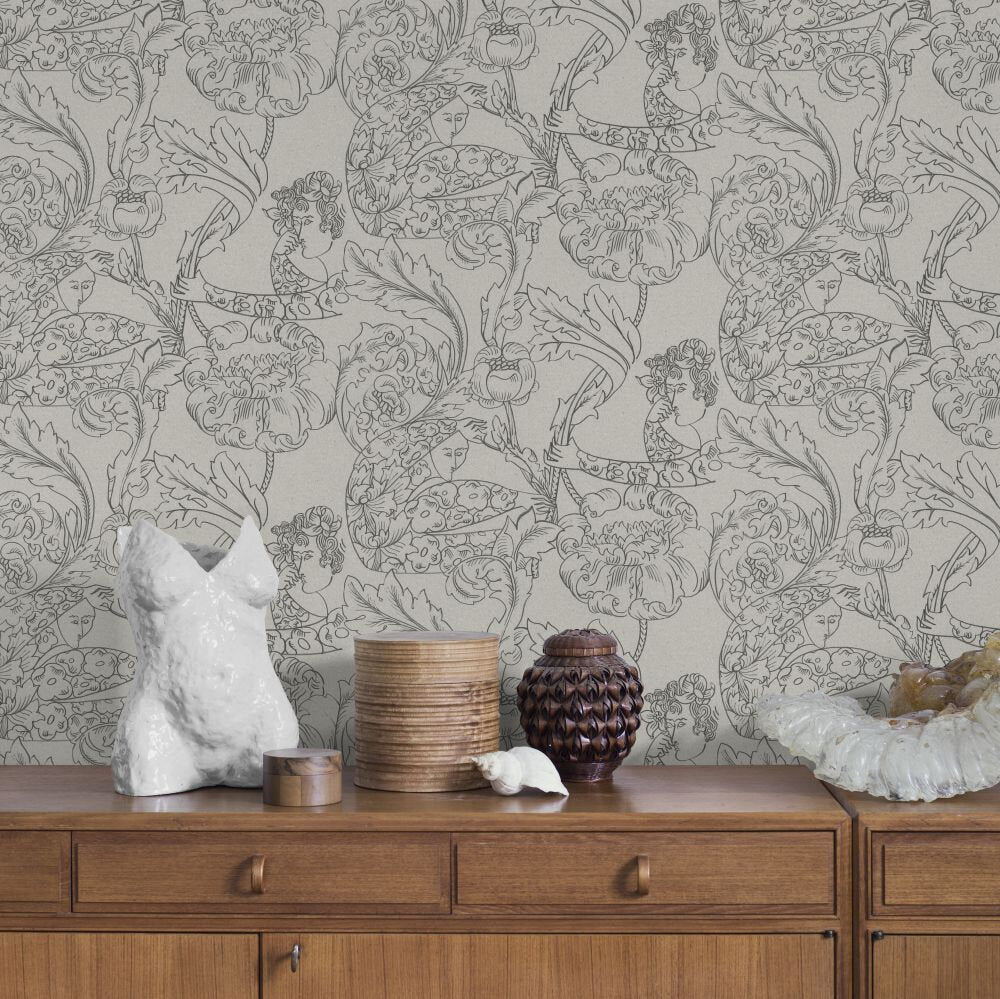 Floral Dream Wallpaper - Black - Boråstapeter - 2064 - Premier Wallcovering