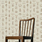 Floral Spot Wallpaper - Kemp Brown - Cromwel Stone - Maitland Green - Josephine Munsey - FLO-025-027-021 - Premier Wallcovering