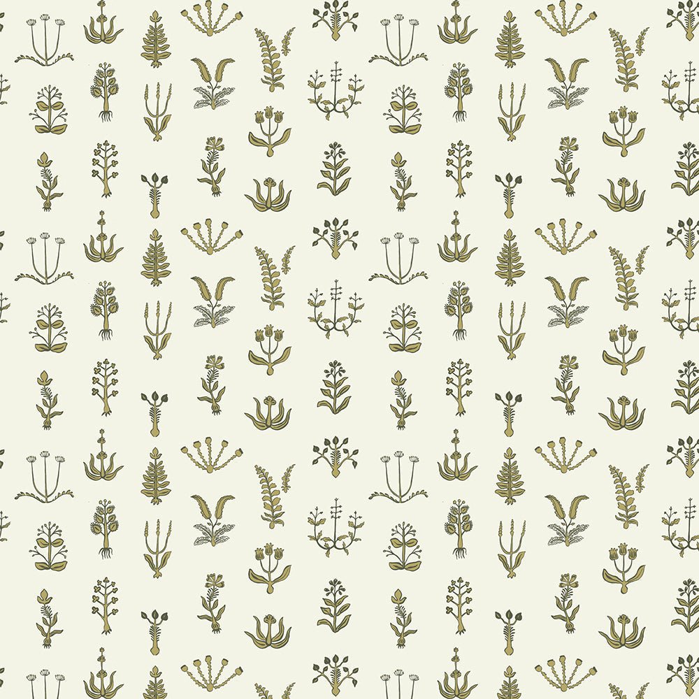Floral Spot Wallpaper - Chaingate Green - Meadow - Ringhill White - Josephine Munsey - FLO-003-026-044 - Premier Wallcovering