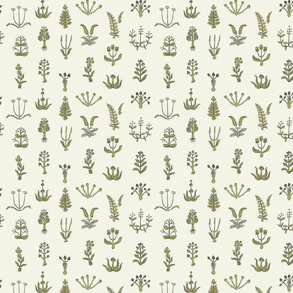 Floral Spot Wallpaper - Chaingate Green - Meadow - Ringhill White - Josephine Munsey - FLO-003-026-044 - Premier Wallcovering