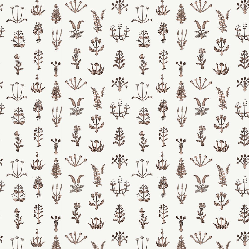Floral Spot Wallpaper - Ham Pink - Chimney - Ceiling White - Josephine Munsey - FLO-012-023-042 - Premier Wallcovering