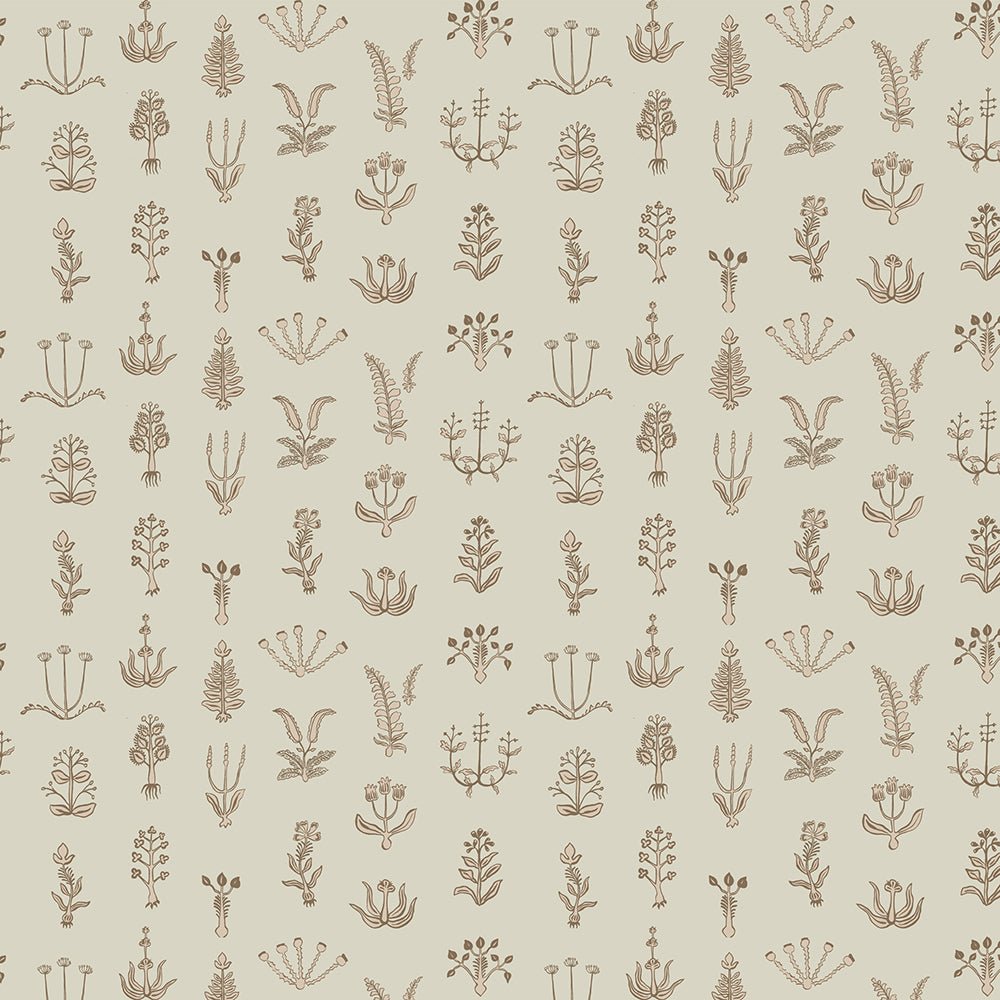 Floral Spot Wallpaper - Kemp Brown - Cromwel Stone - Maitland Green - Josephine Munsey - FLO-025-027-021 - Premier Wallcovering