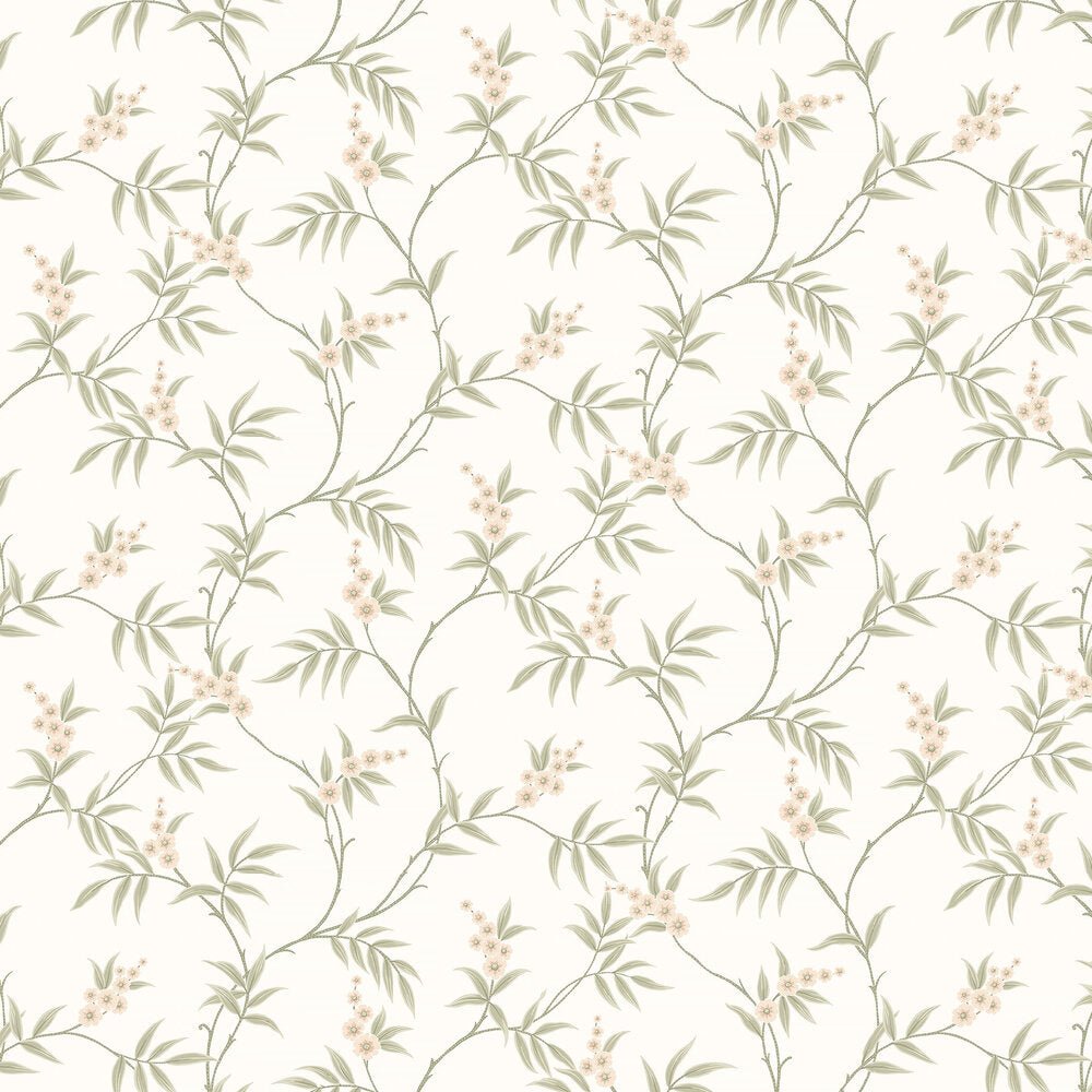 Floral Tree Wallpaper - Ivory - Boråstapeter - 7761 - Premier Wallcovering