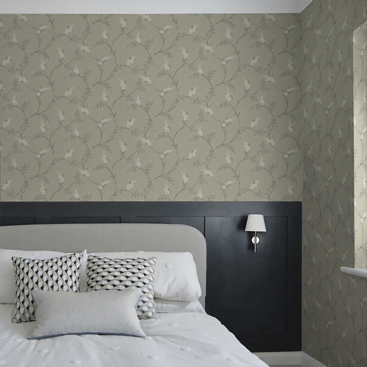 Floral Tree Wallpaper - Sage - Boråstapeter - 7763 - Premier Wallcovering