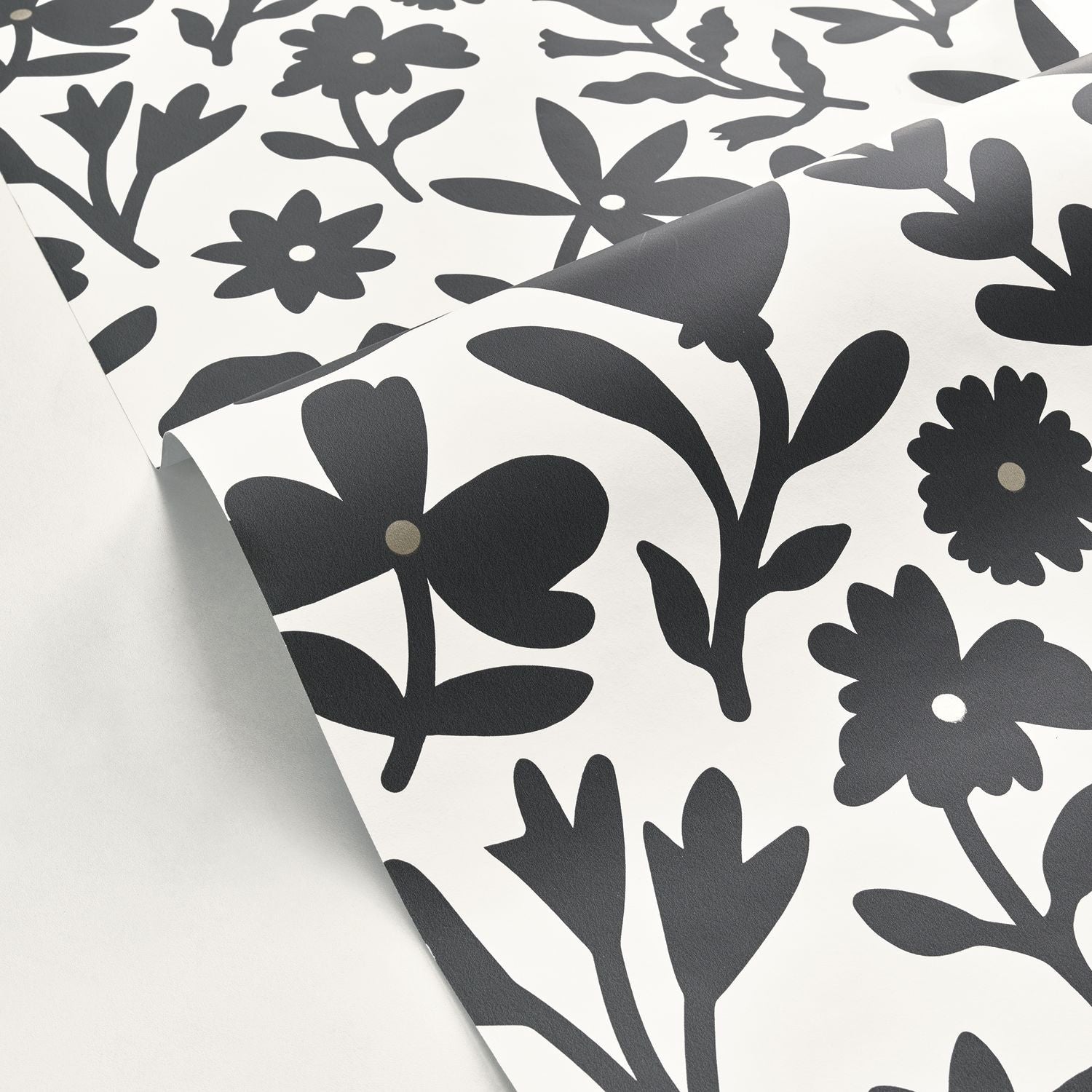 Floralie Wallpaper - Blanc Noir - Caselio - 104340914