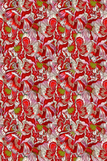 Florama Wallpaper - Scarlet - Timorous Beasties - JNGL/FRMA/SMM/01 - Premier Wallcovering