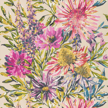 Floreale Wallpaper - Tangerine/Fuchsia - Harlequin - HSTO111497