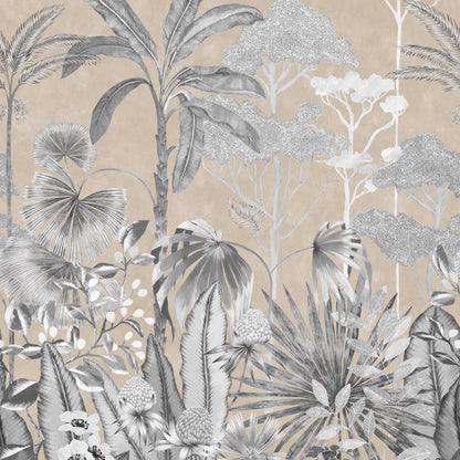 Floreana Wallpaper - Gilt/Black Earth/ Tranquility - Harlequin - HTEW112778