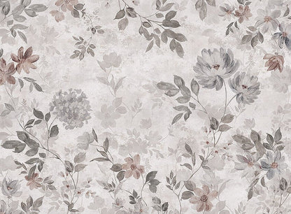 Florence Wall Mural - Grey/ Muted Green/ Pink - Boråstapeter - 3594 - Premier Wallcovering