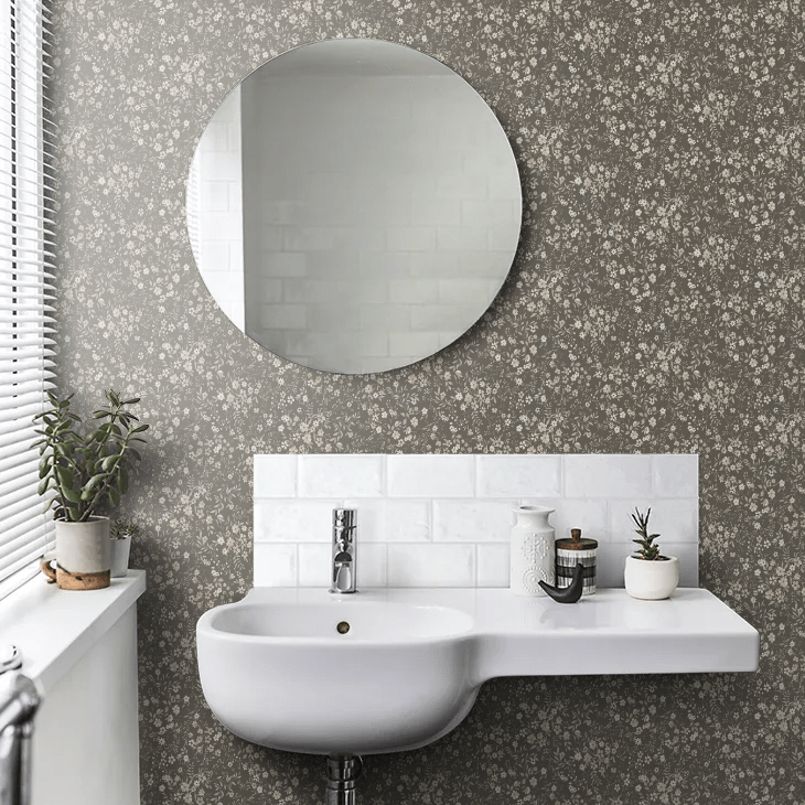 Florence Wallpaper - Charcoal - Boråstapeter - 6930 - Premier Wallcovering