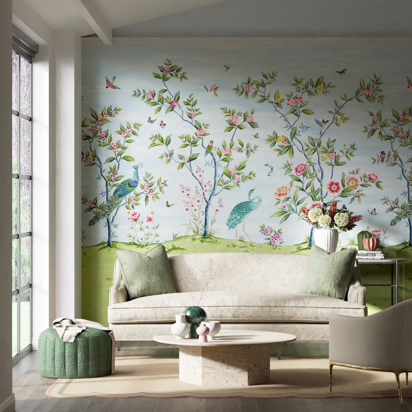 Florence Wallpaper - Sky/Meadow/Blossom - Harlequin - HDHW112889