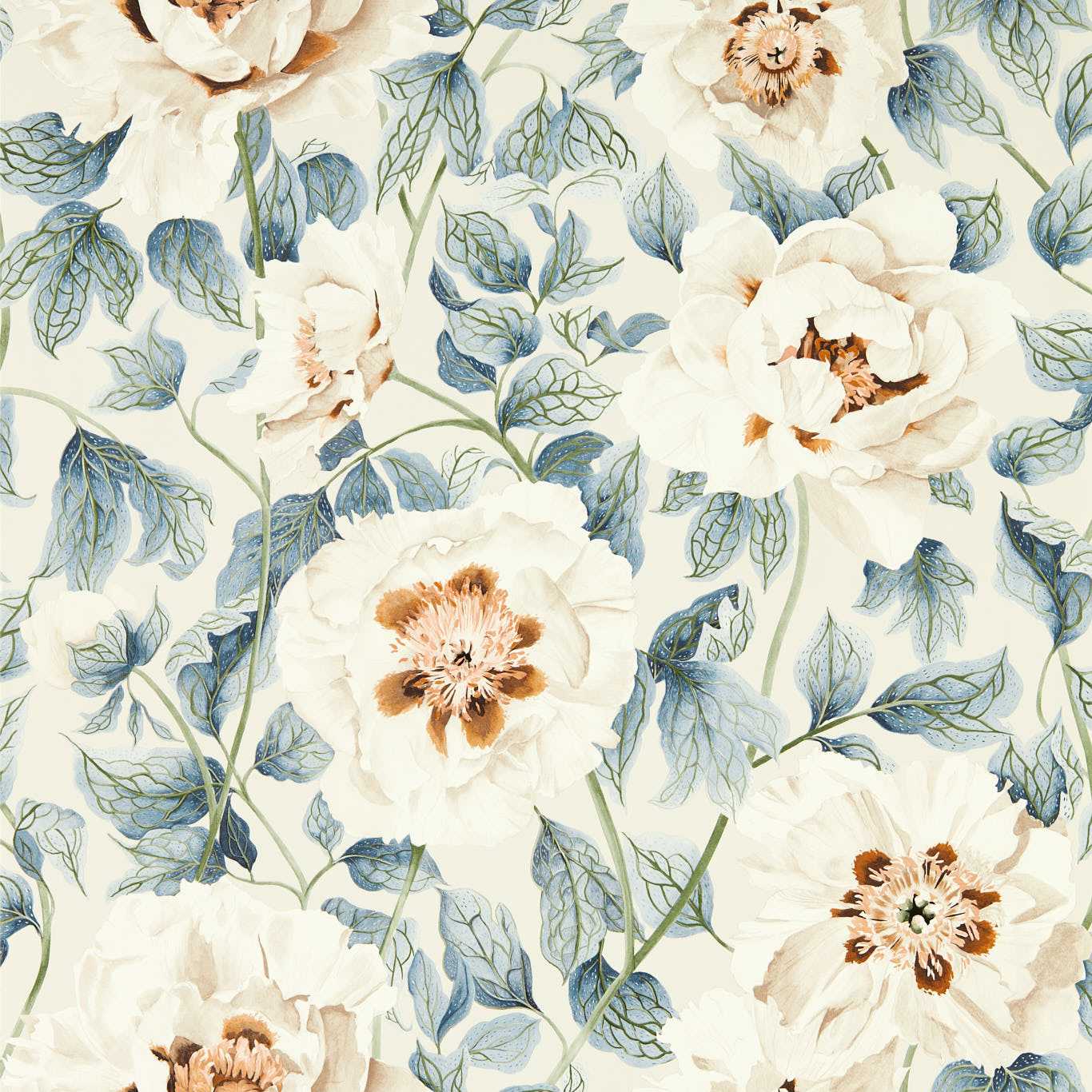 Florent Wallpaper - Sailcloth/Celestial/Clay - HC4W113016 - Harlequin - Premier Wallcovering