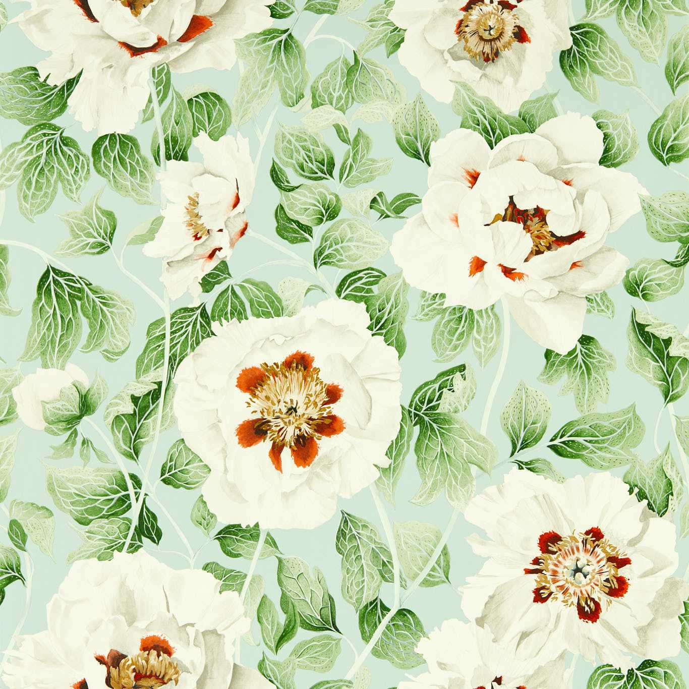 Florent Wallpaper - Seaglass/Clover/Rosehip - Harlequin - HC4W113015