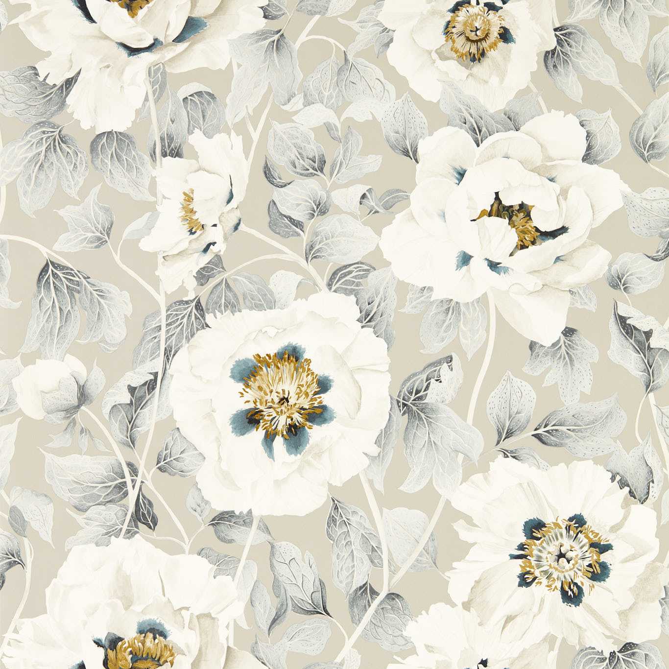 Florent Wallpaper - Stone/Tranquility/Slate - Harlequin - HC4W113017