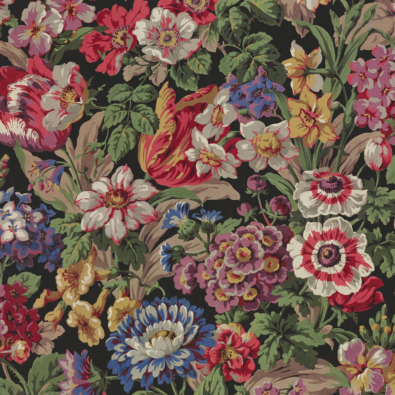 Florescence Wallpaper - Noir - House of Hackney - 1-WA-FLS-DI-NOI-XXX