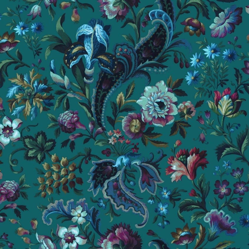 Florika Wallpaper - Petrol - House of Hackney - 1-WA-FLO-DI-PET-XXX