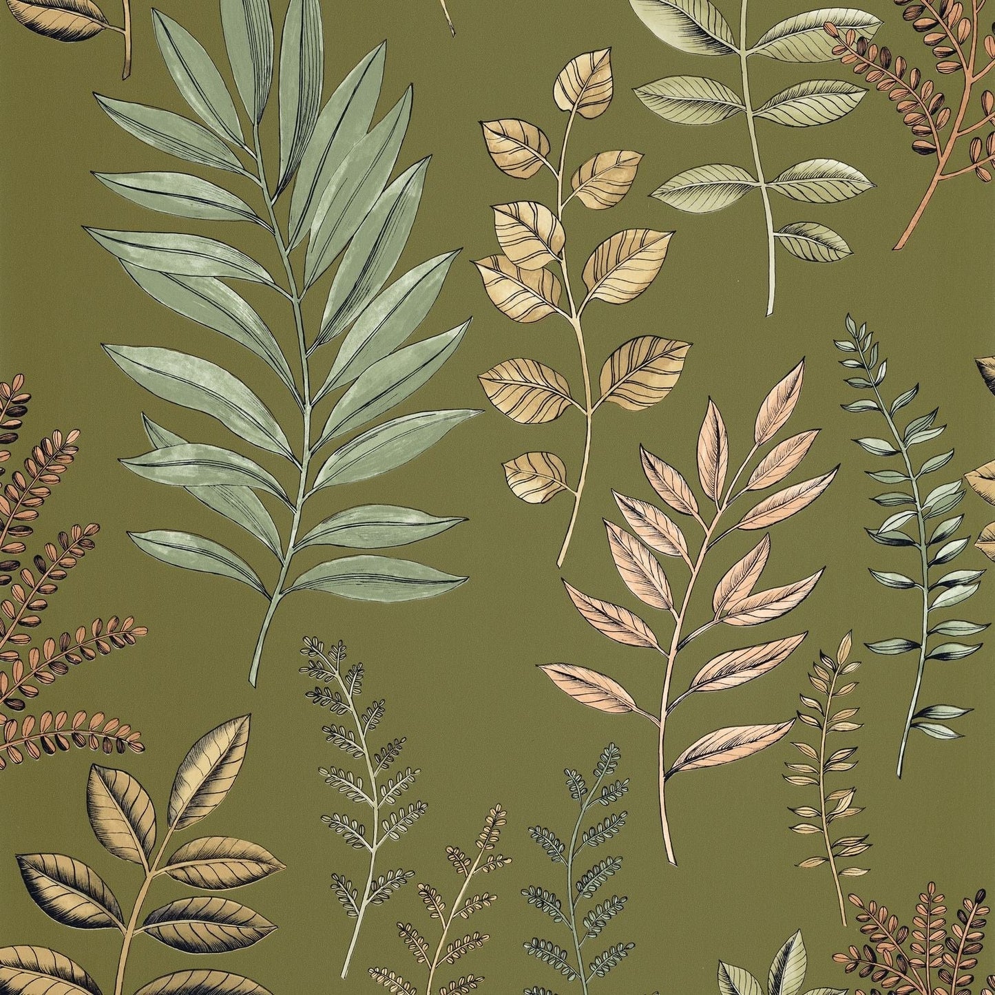 Florium Wallpaper - Vert mousse - Caselio - 106667196